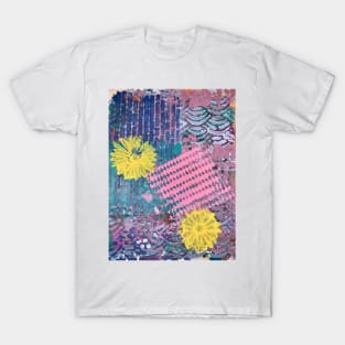 Yellow Flowers in Pink and Purple Fields T-Shirt